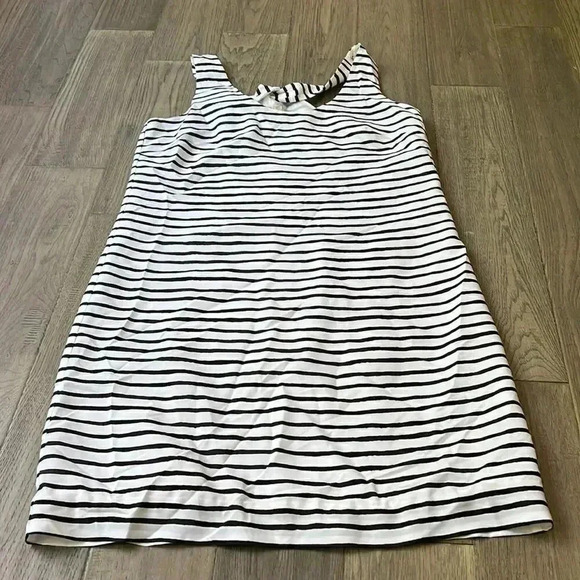 🔥j.crew🔥 | Dark  navy blue and white horizontal striped dress - Picture 2 of 12